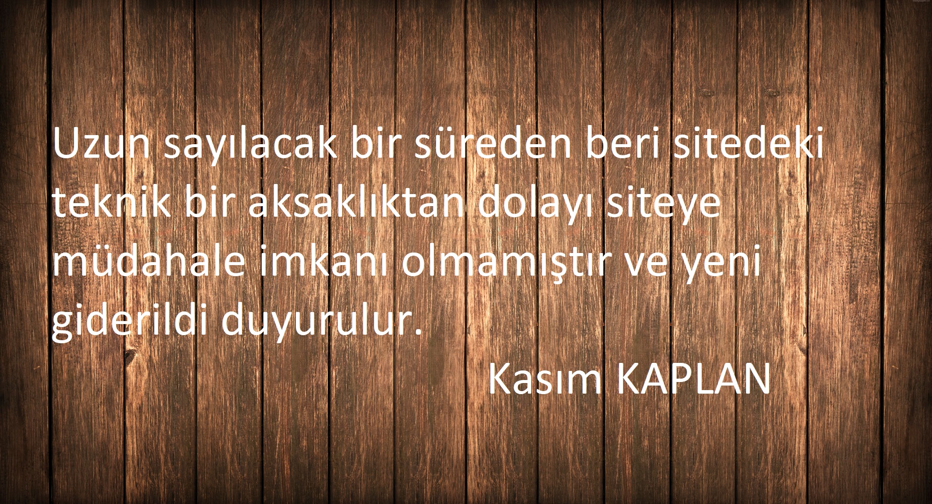 TEKN�K AKSAKLIK G�DER�LD�